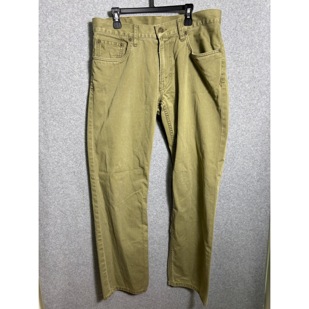 Vintage Ralph Lauren Straight Leg Olive Green Carpenter Workwear Pants Men 30x30